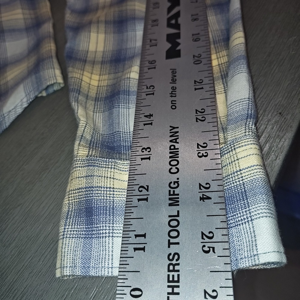 Wrangler Men Cowboy Wash long-sleeve plaid button-down shirt,Size Large - Picture 9 of 9
